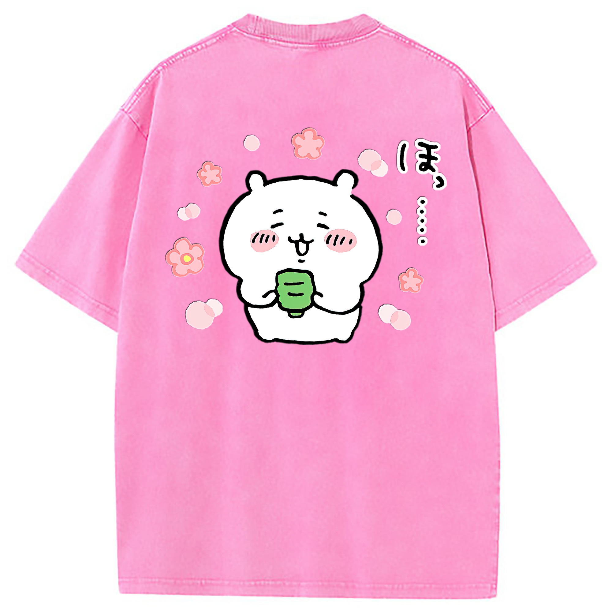 （画像用） ちいかわ ちいかわ Chii-kawa chiikawa 綿100% ヴィンテージ風 半袖Tシャツ（背面プリント）